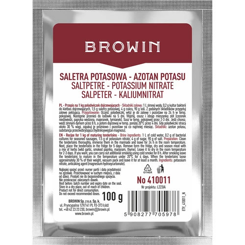 Kālija salpetris gaļas peklēšanai, 100 g