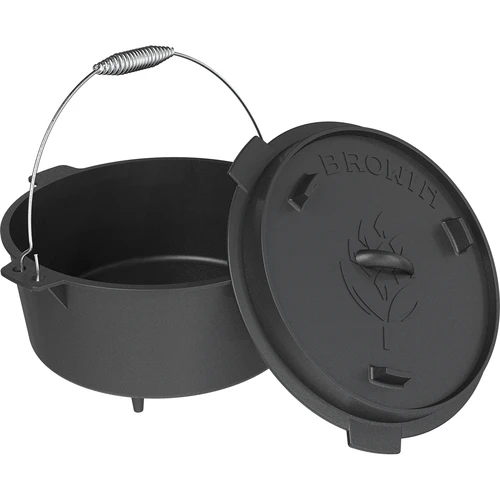 Karināms čuguna katliņš ar pannu