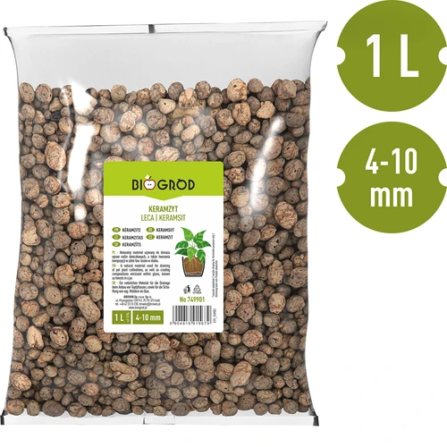 Keramzīts istabas augiem, dārzkopībai un mežiem stiklā, 4-10 mm, 1 L - 3