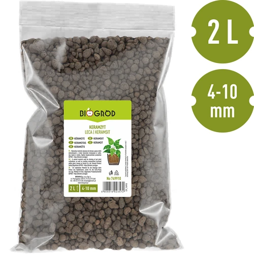 Keramzīts istabas augiem, dārzkopībai un mežiem stiklā, 4–10 mm, 2 l - 3