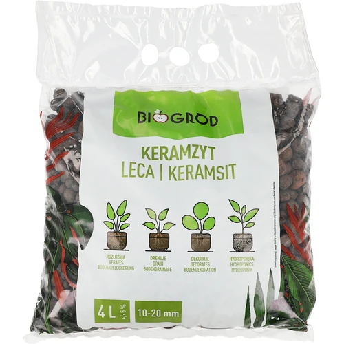 Keramzīts istabas augiem, dārzkopībai un mežiem stiklā10–20 mm, 4L