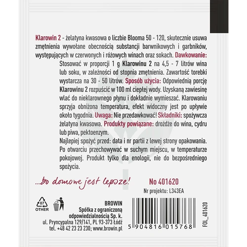 Klarowin 2 - dzidrināšanas līdzeklis - 2