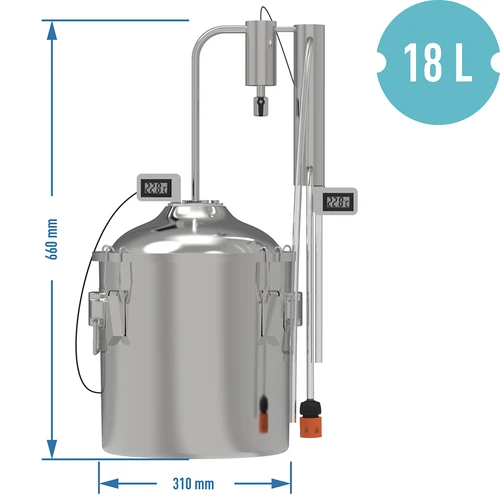 Klasiskais Convex 18 L destilators – 1 atdalītājs - 8