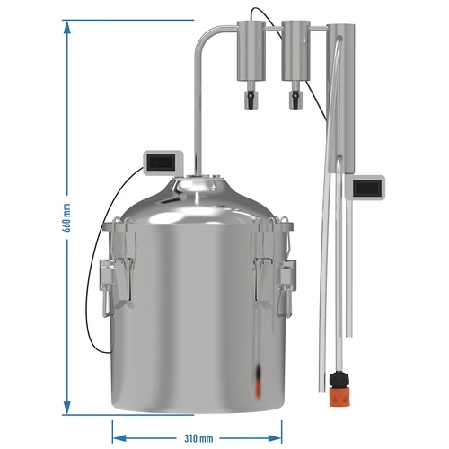 Klasiskais Convex destilators 18 l - 2 sausā tvaika trauki - 9