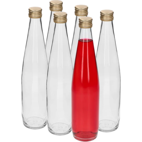 Kluba pudele 500 ml ar zelta skrūvējamo vāciņu, komplekts 6 gab. - 3