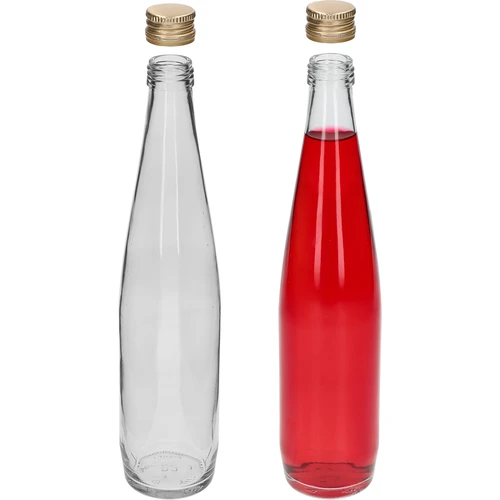 Kluba pudele 500 ml ar zelta skrūvējamo vāciņu, komplekts 6 gab. - 5