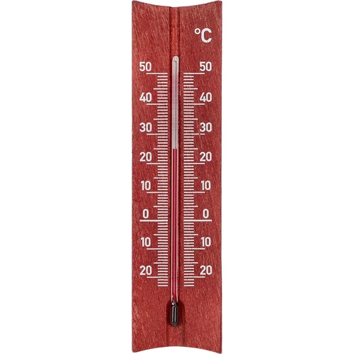 Koka istabas termometrs (-20 līdz +50 °C), mahagonkrāsas, 15 cm
