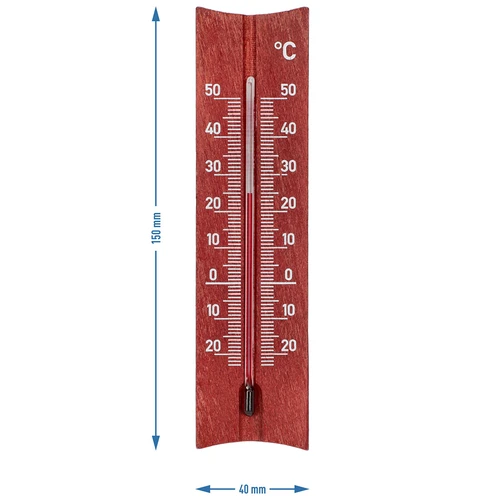 Koka istabas termometrs (-20 līdz +50 °C), mahagonkrāsas, 15 cm - 5