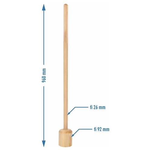 Koka kāpostu stampis, liels, 100 cm - 3
