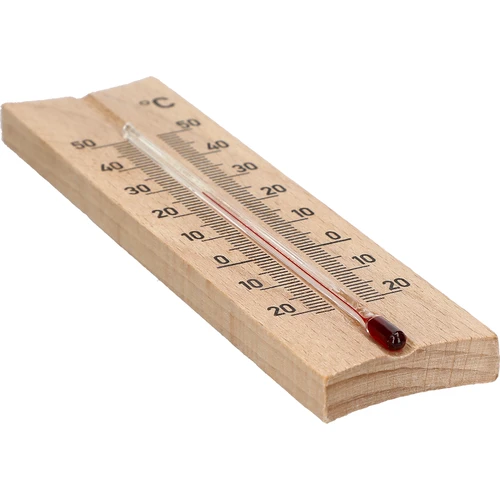 Koka telpu termometrs (-20 līdz +50°C), gaiši brūns, 15 cm - 4