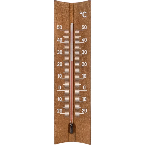 Koka telpu termometrs (-20 līdz +50 °C), tumši brūns, 15 cm