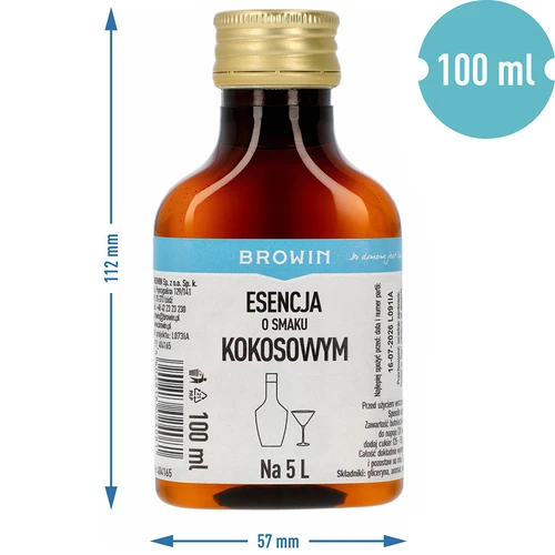 Kokosa garšas esence, uz 5 L - 100 ml - 7