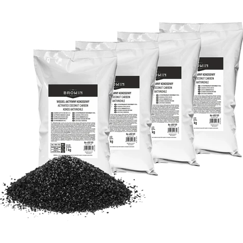 Kokosriekstu aktivētā ogle 1 kg x 4 - komplekts