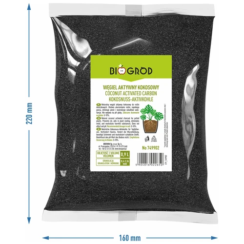 Kokosriekstu aktivētā ogle augiem 0,9 L - 5