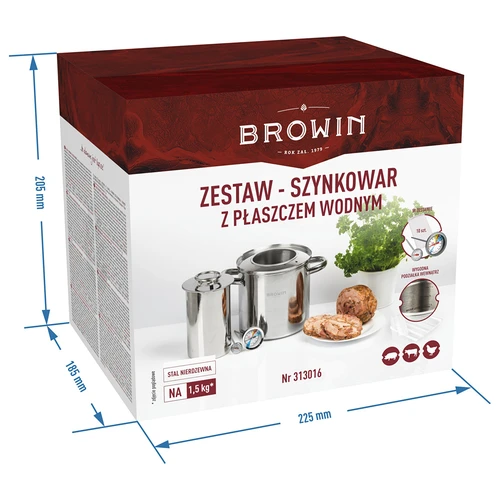 Komplekts ar ūdens apvalku - šinkovārs 1,5 kg + katls - 16