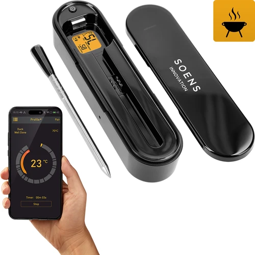 Kulinārijas termometrs ar bezvadu Bluetooth zondi
