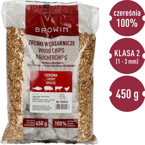 Kūpināšanas/grilēšanas ķiršu šķelda, 450 g, 2. klase - 3