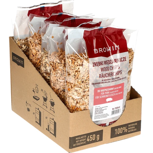 Kūpināšanas/grilēšanas skaidas, 70% alkšņa + 30% bukas, 450 g, kl. 8 - 2