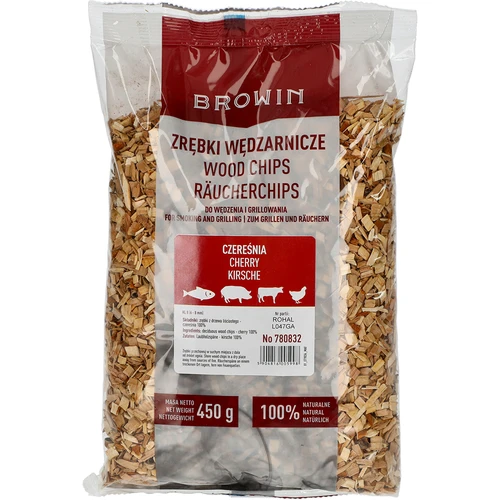 Kūpināšanas/grilēšanas šķeldas, ķiršu koksne, 450 g, kl. 8