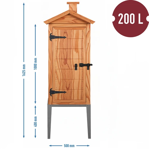 Kūpināšanas kamera no lapegles, 200 l, ar nerūsējoša tērauda pamatni - 3