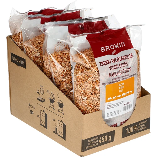 Kūpināšanas koksnes skaidas (100% alksnis), 2. klase - 450 g x5