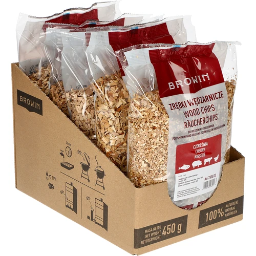 Kūpināšanas šķelda (100% ķirsis), 2. klase — 450 g × 5