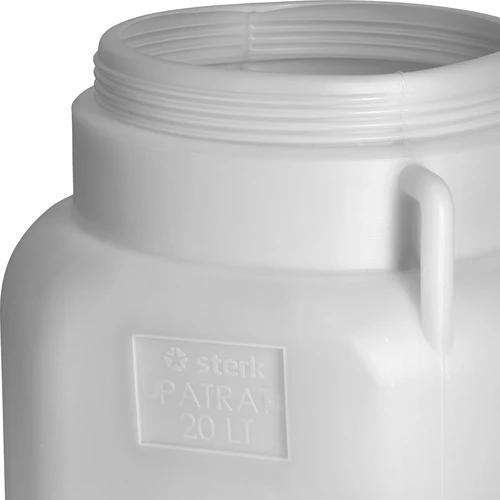 Kvadrātveida muca, 20 L, balta, ar rokturiem, Sterk - 8
