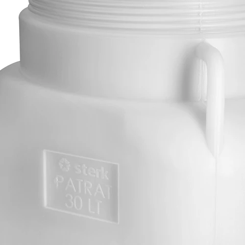 Kvadrātveida muca, 30 l, balta, ar rokturiem, Sterk - 8