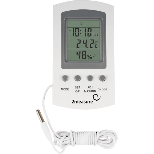 Laikapstākļu stacija – elektroniska, ar zondi, balta