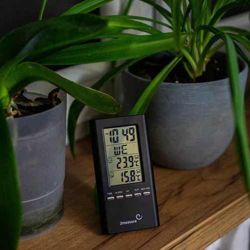 Laikapstākļu stacija – elektroniska, ar zondi, melna - 4