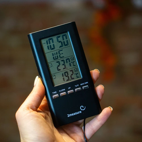 Laikapstākļu stacija – elektroniska, ar zondi, melna - 8