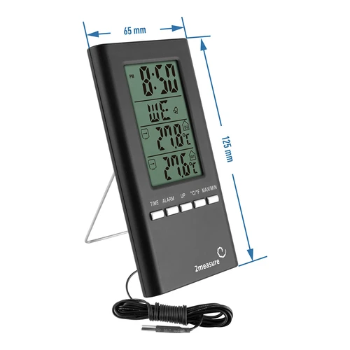 Laikapstākļu stacija – elektroniska, ar zondi, melna - 3