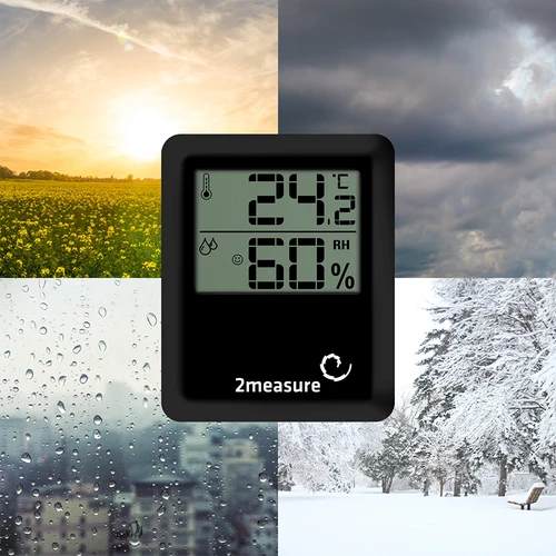 Laikapstākļu stacija – elektroniska, bezvadu, melna - 10