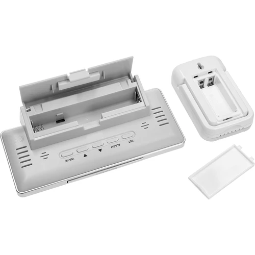 Laikapstākļu stacija RCC, DCF – elektroniska, bezvadu, ar apgaismotu sensoru, balta - 5