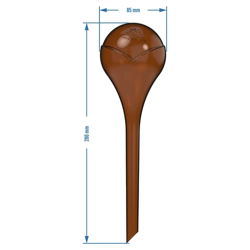 Laistīšanas bumbas augiem, dzintarkrāsas caurspīdīgas, 400 ml, 4 gab. - 5