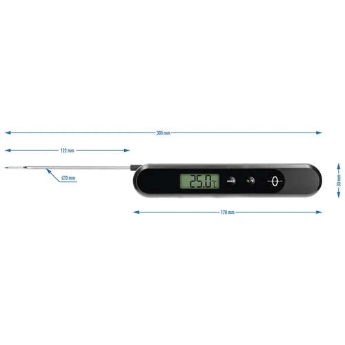 Manuāli uzlādējams elektroniskais virtuves termometrs - 8