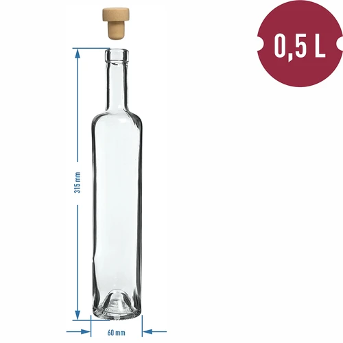 Pudele Marina 500 ml ar korķi, 1 gab. - 4