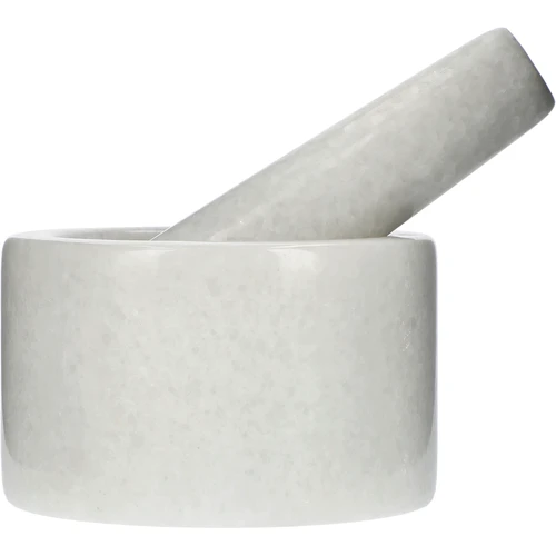 Marmora virtuves piesta, balta, Ø 10 cm - 3