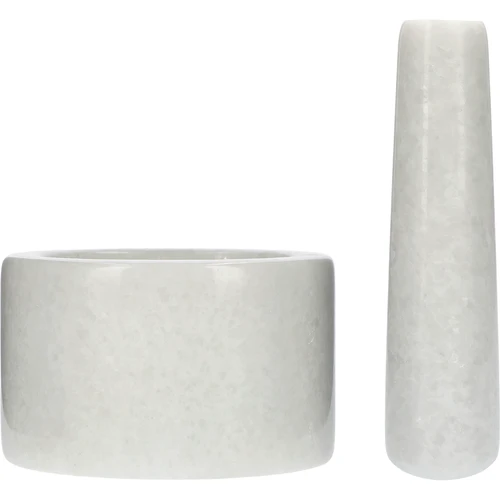 Marmora virtuves piesta, balta, Ø 10 cm - 4