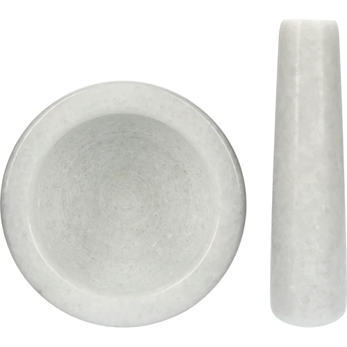 Marmora virtuves piesta, balta, Ø 10 cm - 5