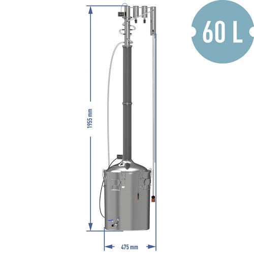 Modulārais Convex elektriskais 60 L destilators - Perun XXL - 16