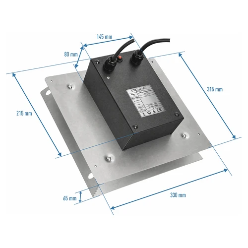 Moduļu komplekts ar digitālo termostatu - dragON 2,7 kW, dārza kūpinātavām - 9