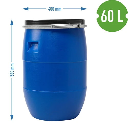 Muca kāpostu skābēšanai 60 L, ar savilkšanas stīpu, zila, Sterk - 9