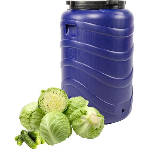 Muca skābējumiem 130 l, zila - 3