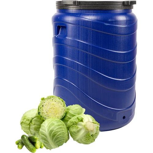 Muca skābējumiem 240 L zila - 3