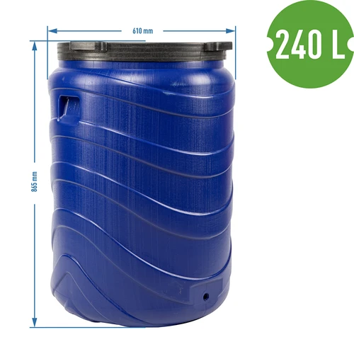 Muca skābējumiem 240 L zila - 9