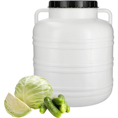 Muca skābēšanai 40 L - balta, ar rokturiem - 3