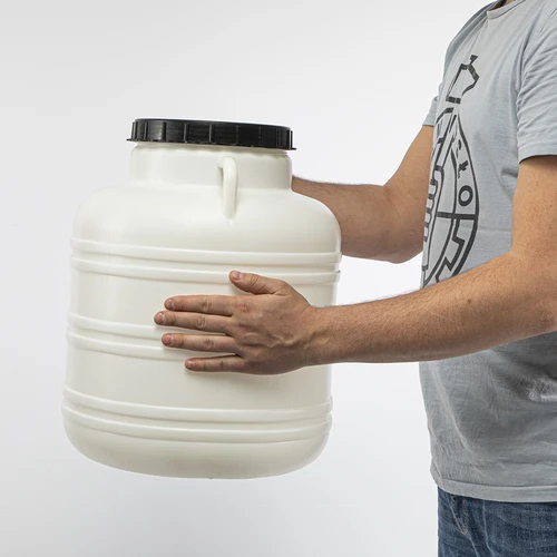 Muca skābēšanai 40 L - balta, ar rokturiem - 9