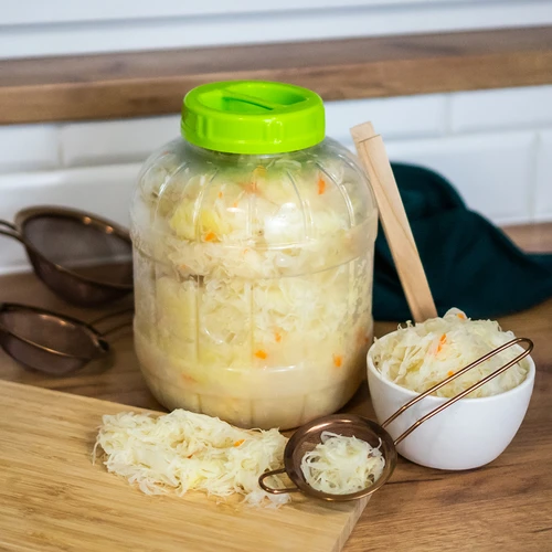 Neplīstoša, daudzfunkcionāla burka skābēšanai + knaibles, 5 L - 8