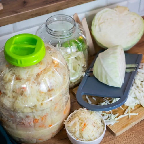 Neplīstoša, daudzfunkcionāla burka skābēšanai + knaibles, 5 L - 10